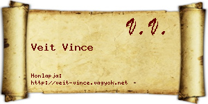 Veit Vince névjegykártya